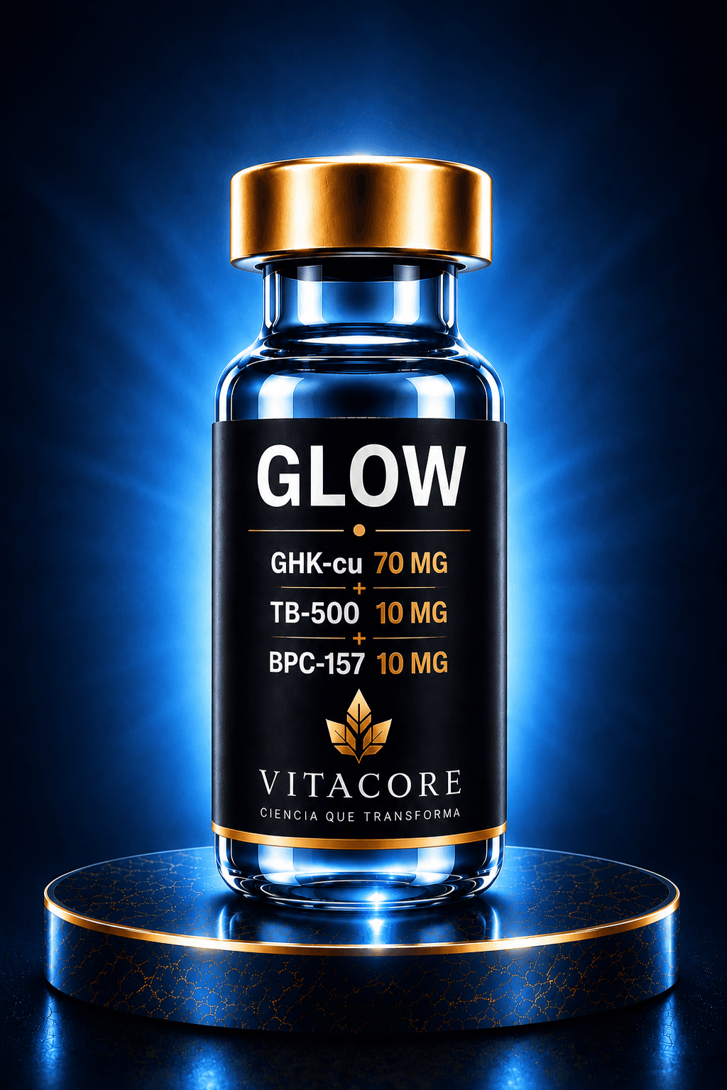 Glow (GHK-cu 70mg + TB-500 10mg + BPC-157 10mg)